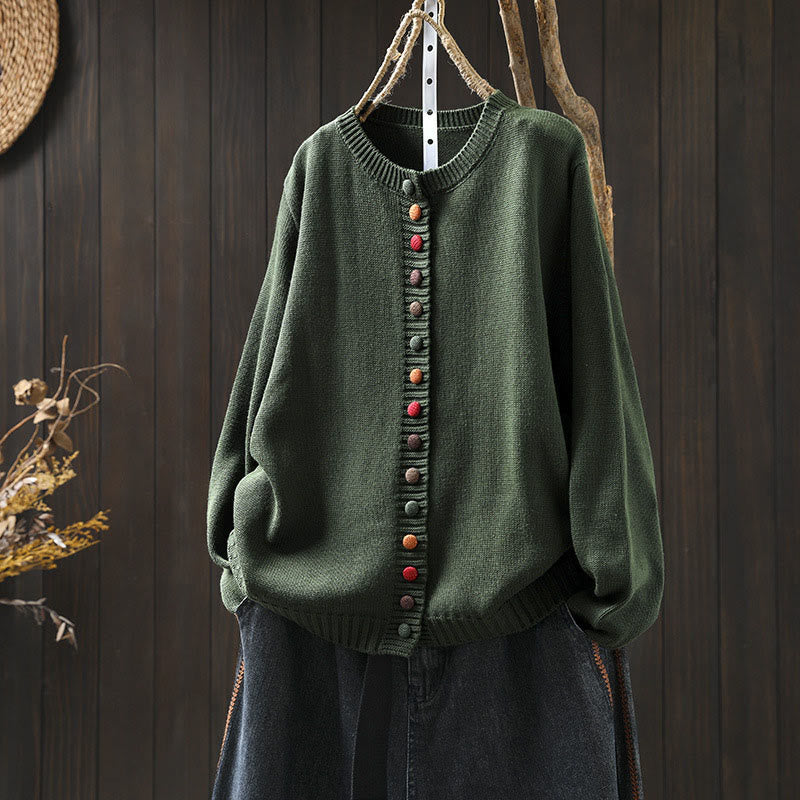 Tactile Knit Crew Neck Mindful Lounge Cardigan