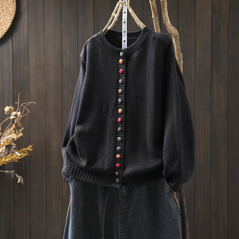 Tactile Knit Crew Neck Mindful Lounge Cardigan