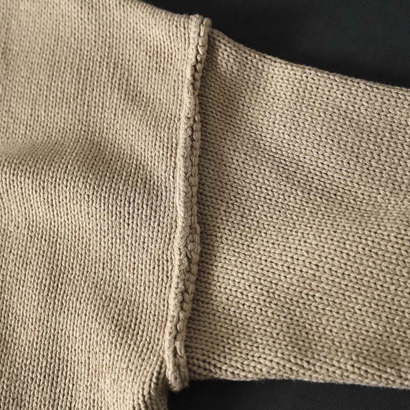 Tactile Cotton Patchwork Figure Mindful Cardigan Sweater