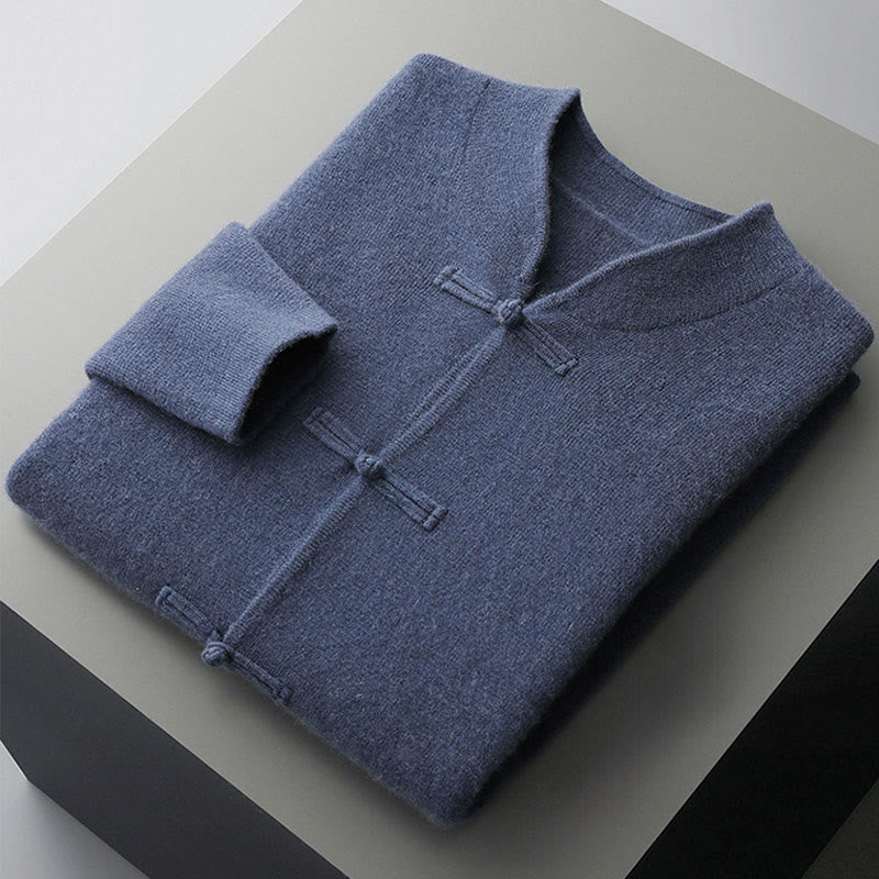 Thermal Wool Frog-Button Mindful Men's Sweater