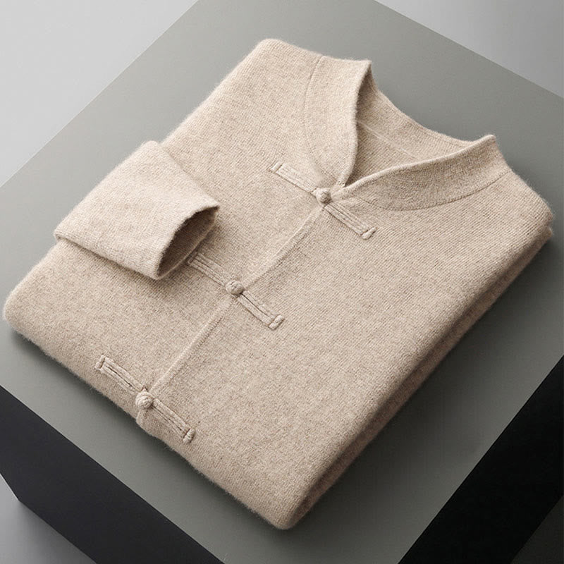 Thermal Wool Frog-Button Mindful Men's Sweater