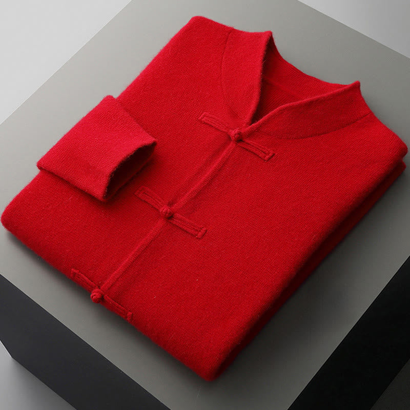 Thermal Wool Frog-Button Mindful Men's Sweater