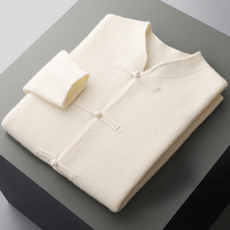 Thermal Wool Frog-Button Mindful Men's Sweater