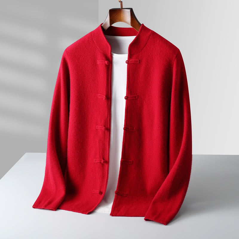 Thermal Wool Frog-Button Mindful Men's Sweater