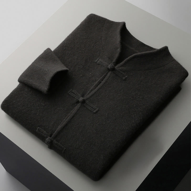 Thermal Wool Frog-Button Mindful Men's Sweater