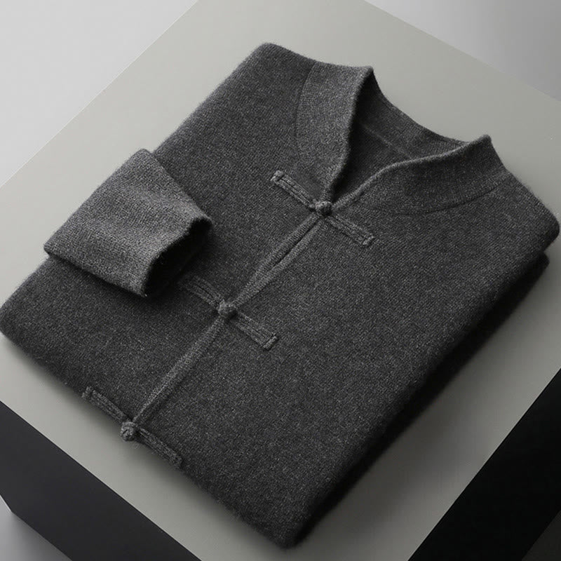 Thermal Wool Frog-Button Mindful Men's Sweater