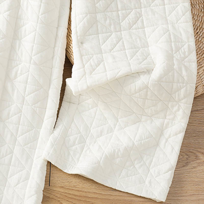 Women's Fall Solid Color Drawstring Thermal Wide Leg Pants With Pockets