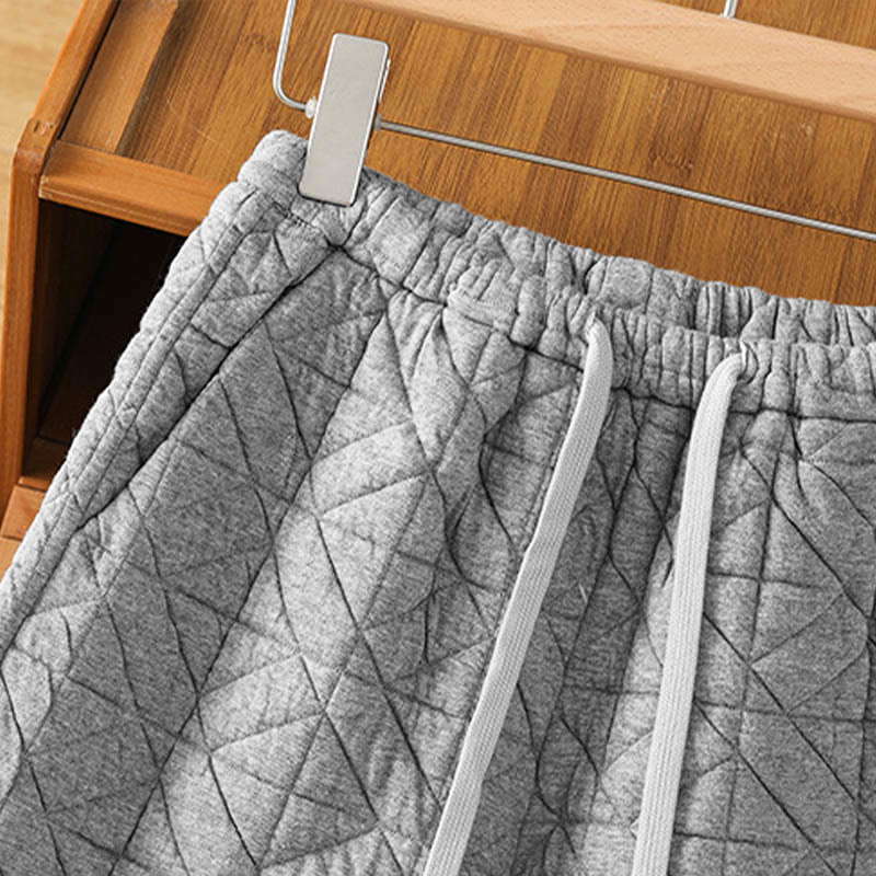 Women's Fall Solid Color Drawstring Thermal Wide Leg Pants With Pockets