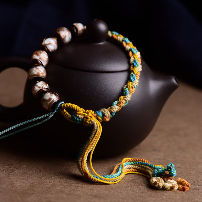 Liuli Glass Bead String Bracelet for Centered Well-being & Inner Security