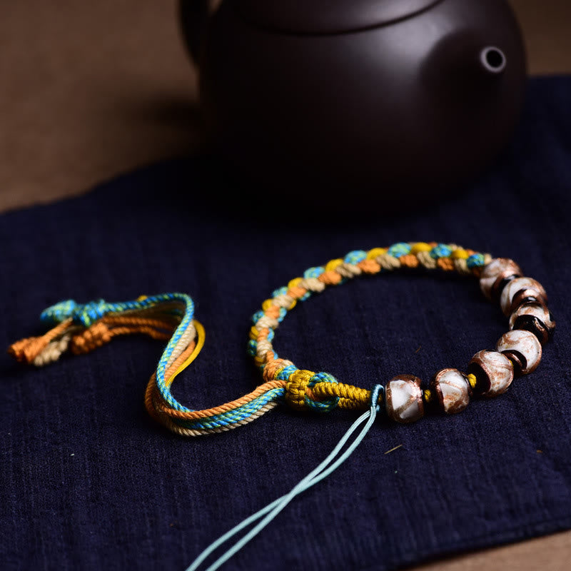 Liuli Glass Bead String Bracelet for Centered Well-being & Inner Security