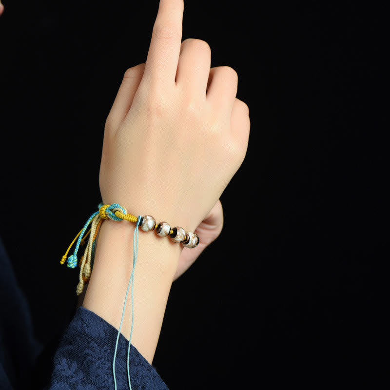 Liuli Glass Bead String Bracelet for Centered Well-being & Inner Security