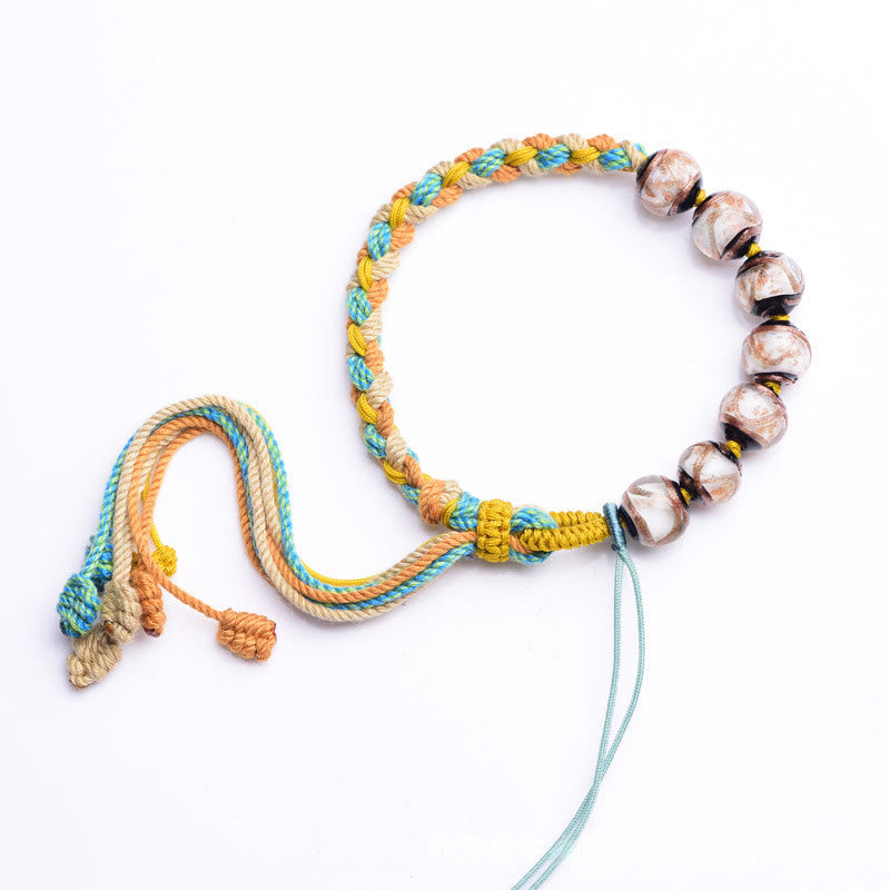Liuli Glass Bead String Bracelet for Centered Well-being & Inner Security