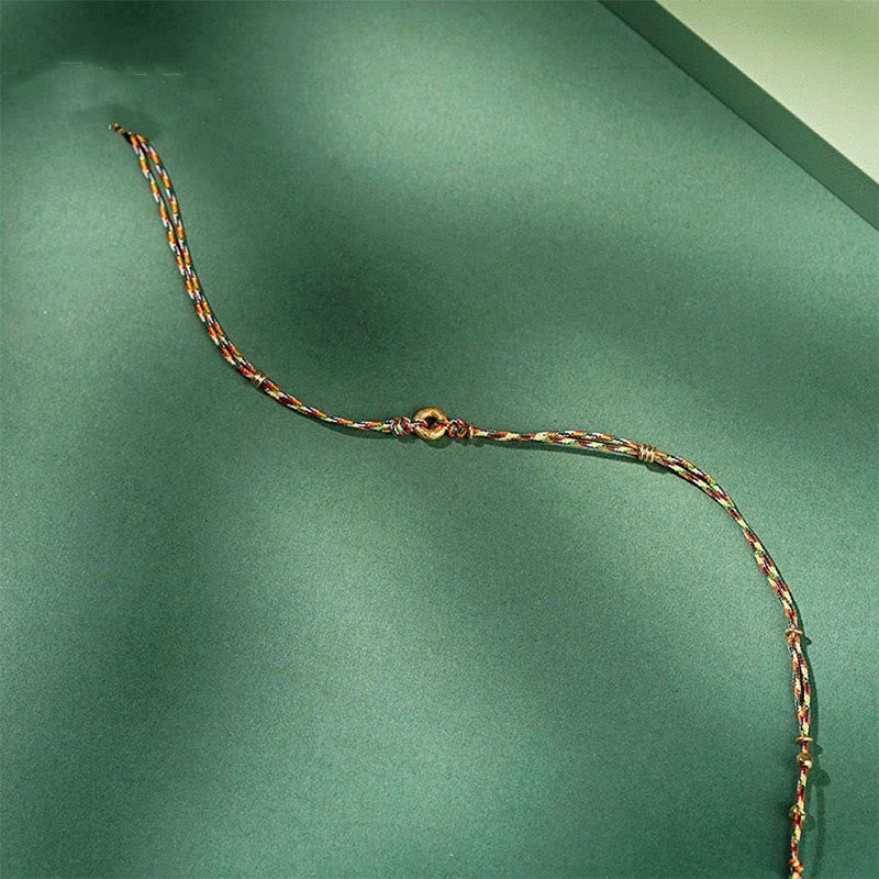 Handmade Multicolored Braided Ping An Kou Bracelet for Adults and Children