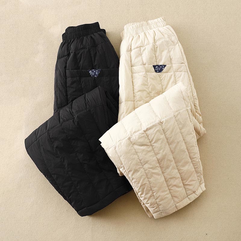 Thermal Cotton Patchwork Tapered Meditation Pants