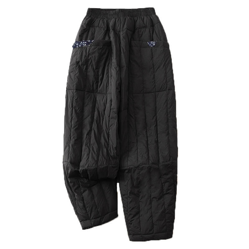 Thermal Cotton Patchwork Tapered Meditation Pants