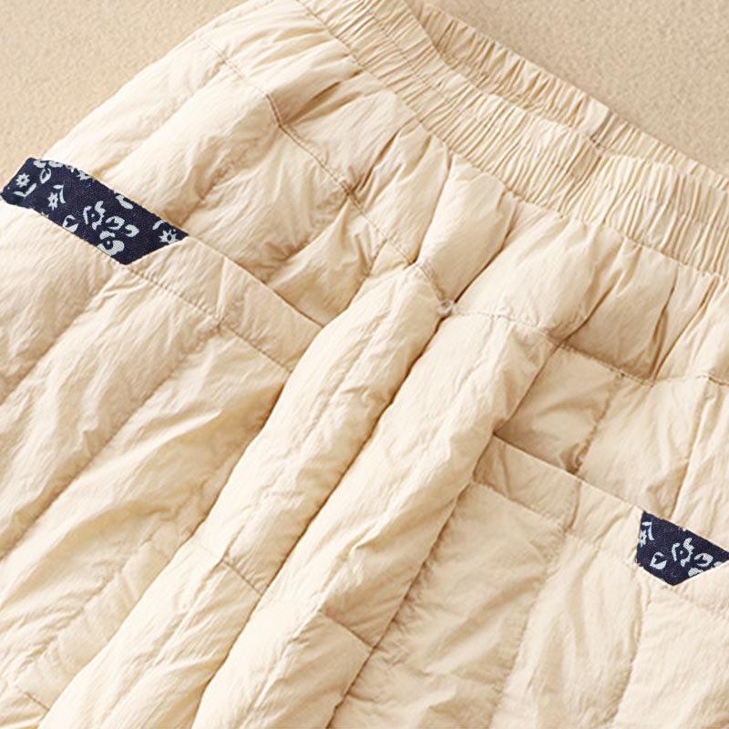 Thermal Cotton Patchwork Tapered Meditation Pants