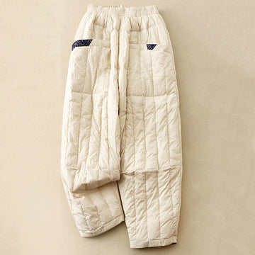 Thermal Cotton Patchwork Tapered Meditation Pants