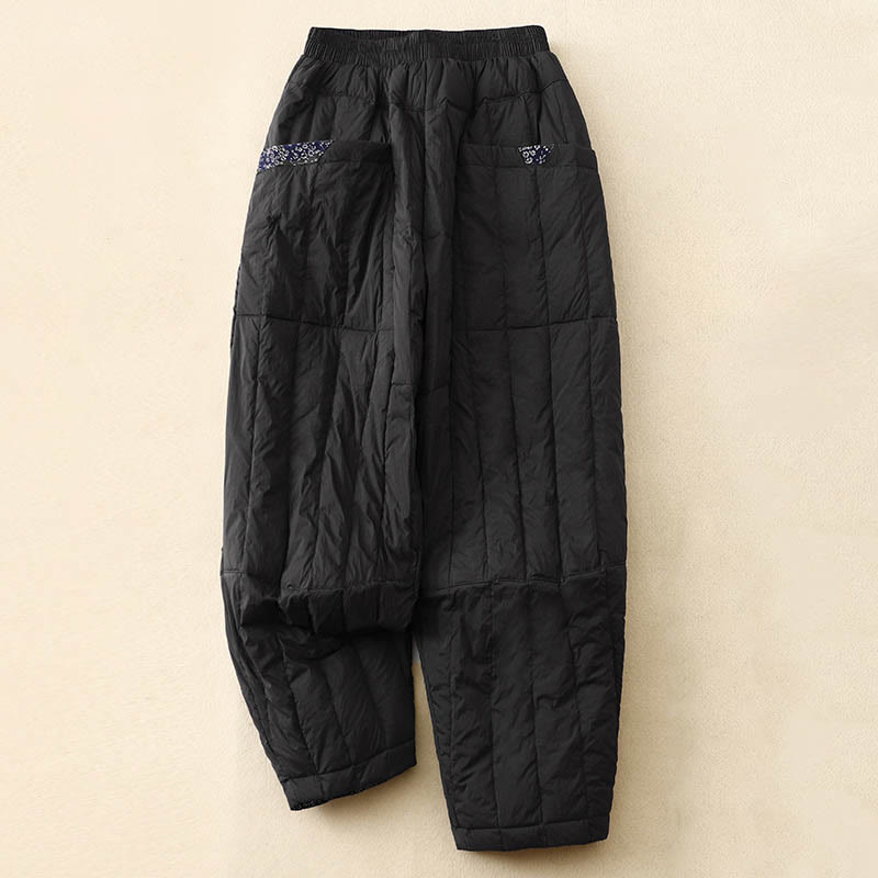 Thermal Cotton Patchwork Tapered Meditation Pants