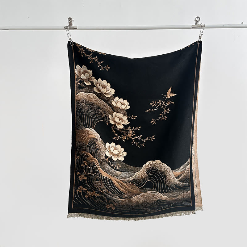ผ้าคลุมไหล่ทิเบต Lotus Wave Meditation Tactile Knit