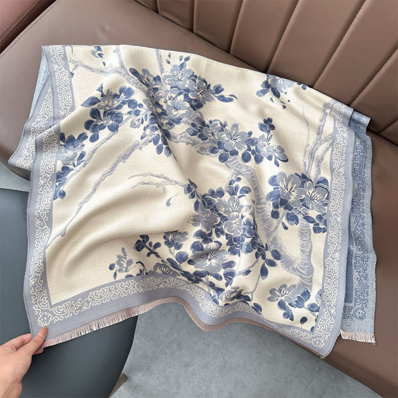 Peach Blossom Soft Knit Grounding Meditation Shawl Wrap
