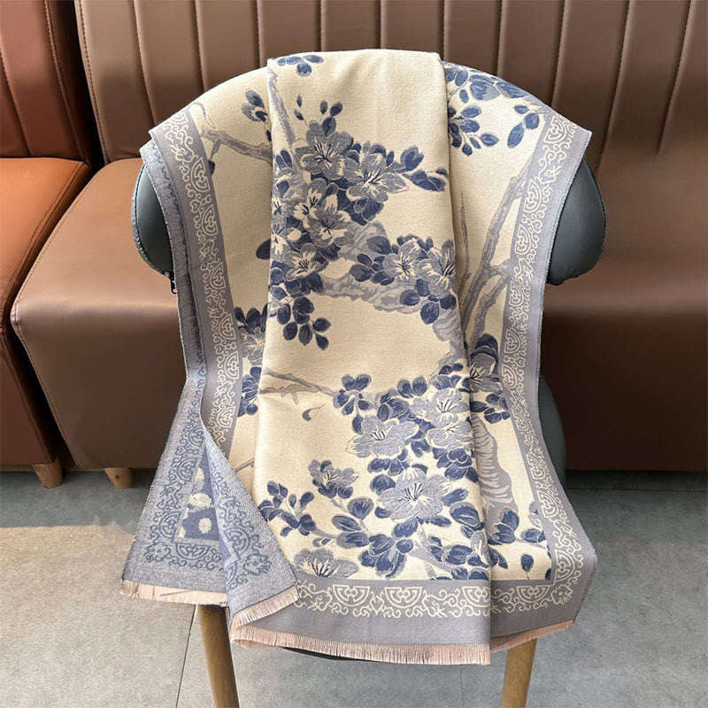 Peach Blossom Soft Knit Grounding Meditation Shawl Wrap