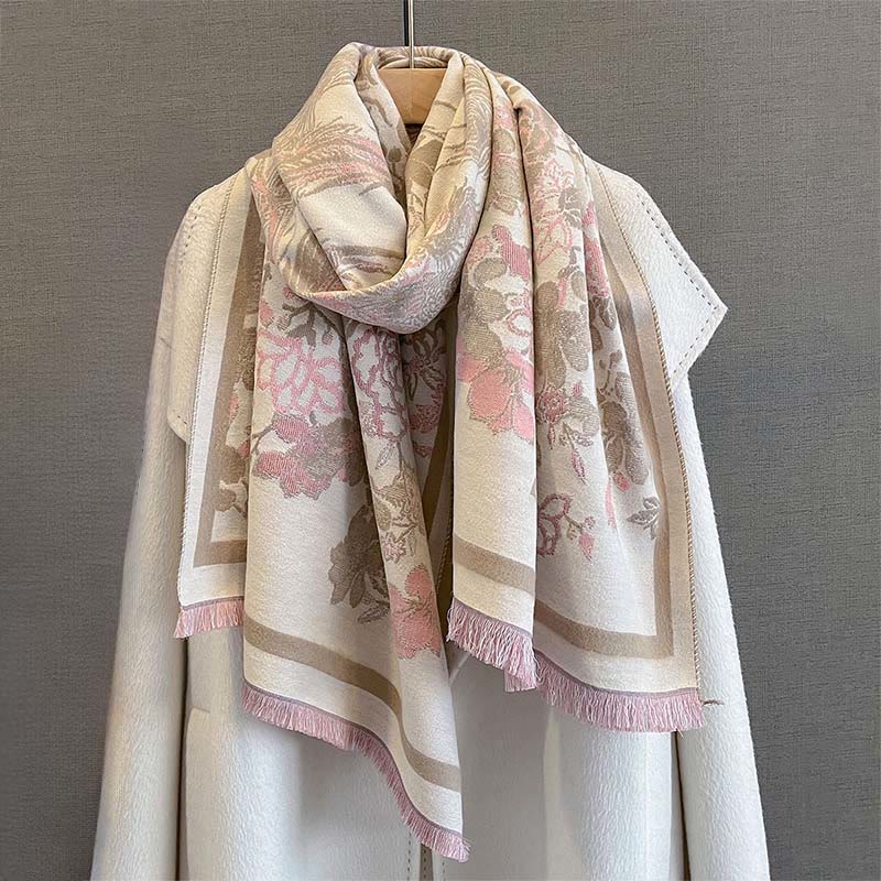 Tactile Knit Phoenix Motif Meditation Tibetan Shawl Wrap