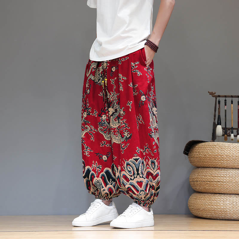 Cotton Linen Lightweight Grounding Meditation Harem Pants