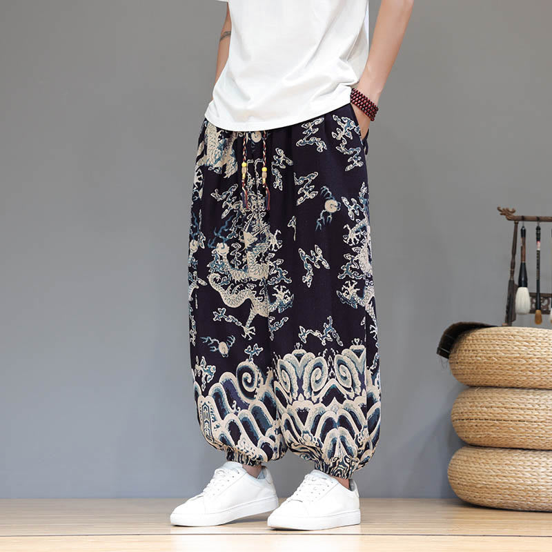 Cotton Linen Lightweight Grounding Meditation Harem Pants