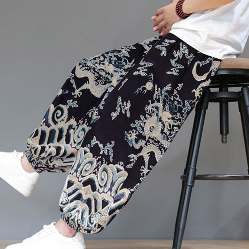 Cotton Linen Lightweight Grounding Meditation Harem Pants
