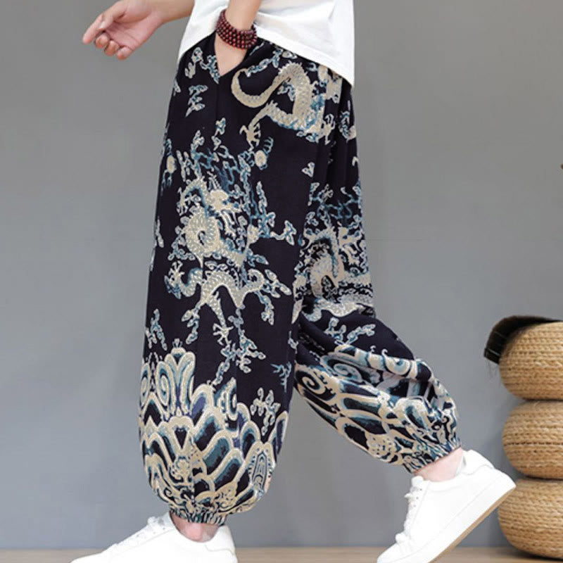 Cotton Linen Lightweight Grounding Meditation Harem Pants