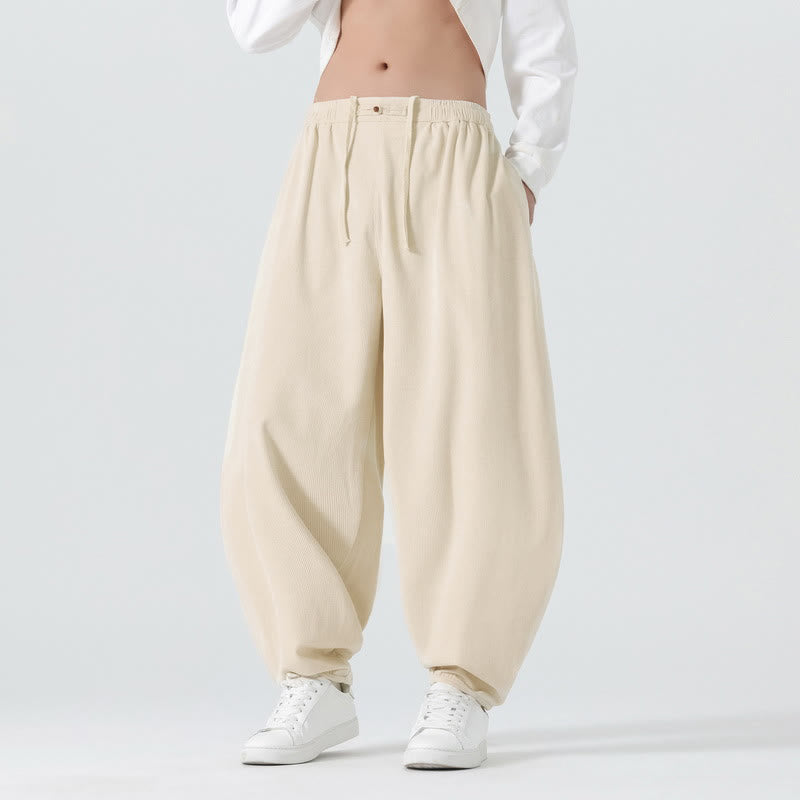 Tactile Corduroy Relaxed Meditation Harem Pants