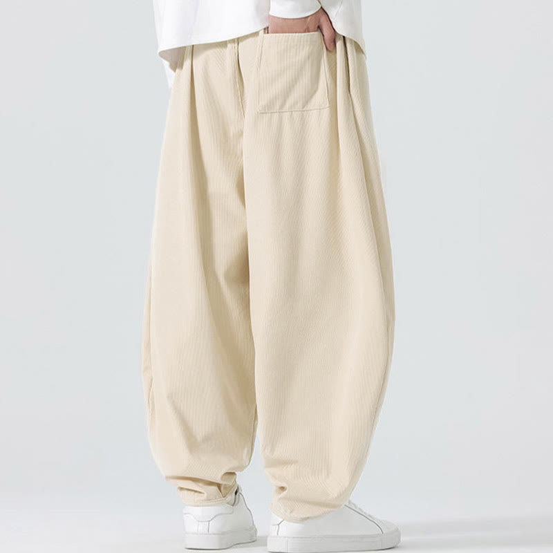 Tactile Corduroy Relaxed Meditation Harem Pants