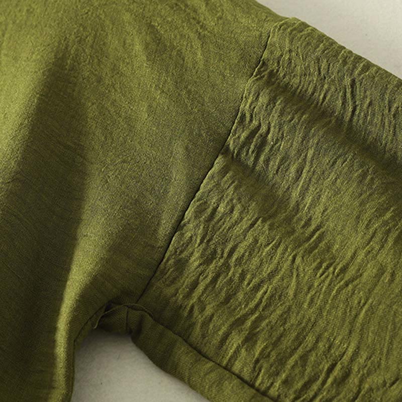 Breathable Cotton Linen Minimalist Long Sleeve Meditation Shirt