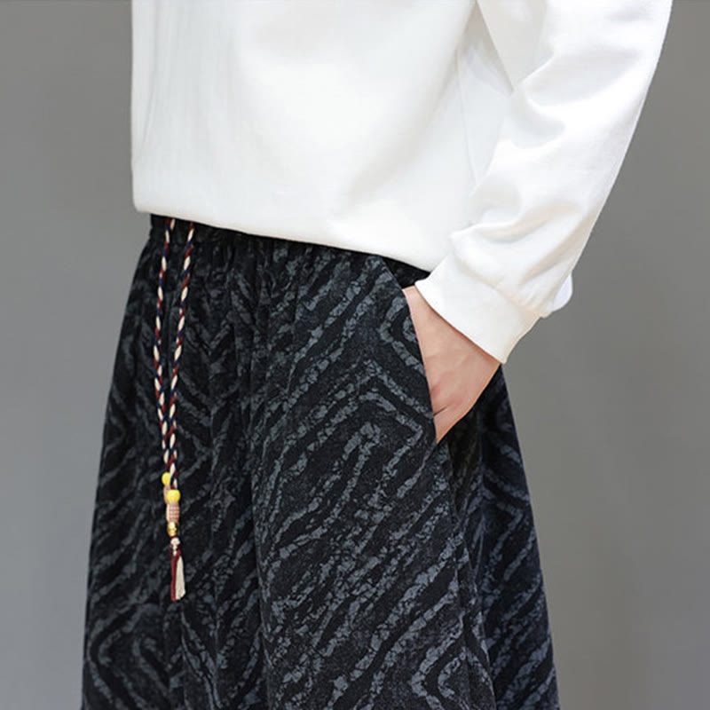 Cotton Linen Blend Ankle-Length Harem Trousers for Mindful Daily Movement