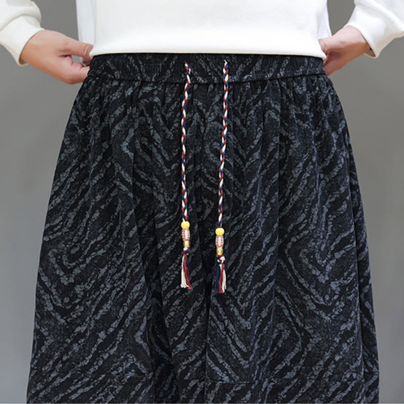 Cotton Linen Blend Ankle-Length Harem Trousers for Mindful Daily Movement