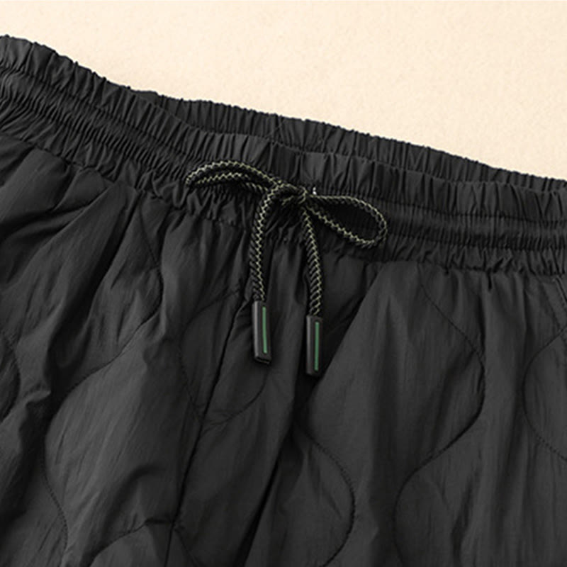 Winter Curved Lines Warm Women's Ankle-length Pants With Pockets