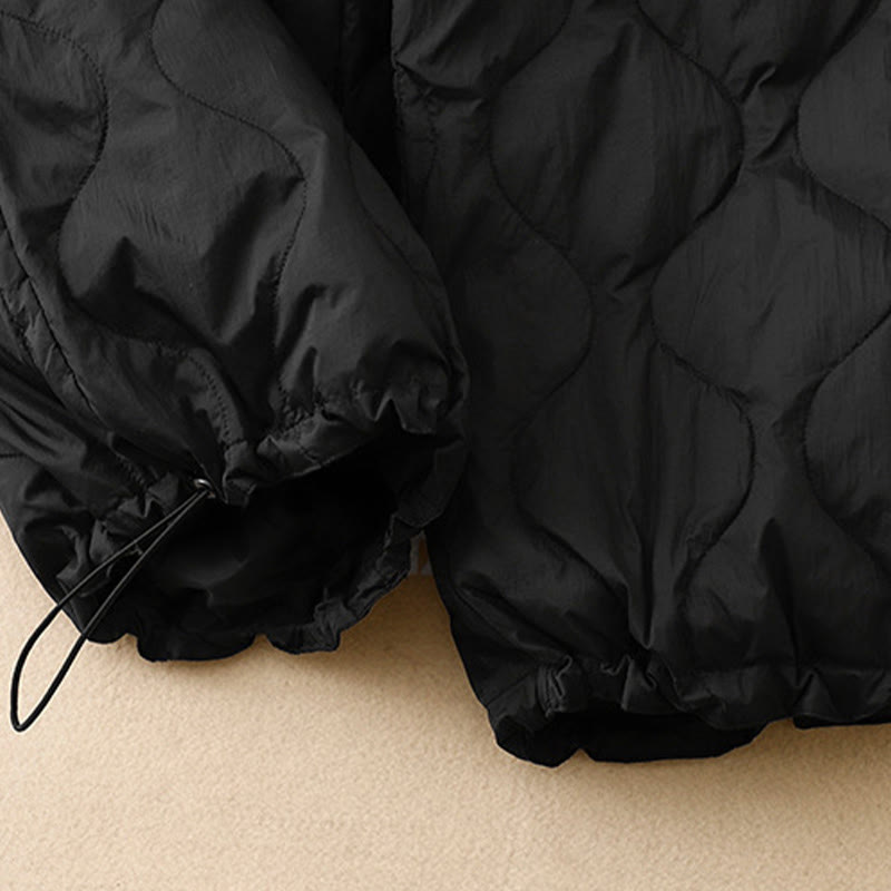 Winter Curved Lines Warm Women's Ankle-length Pants With Pockets