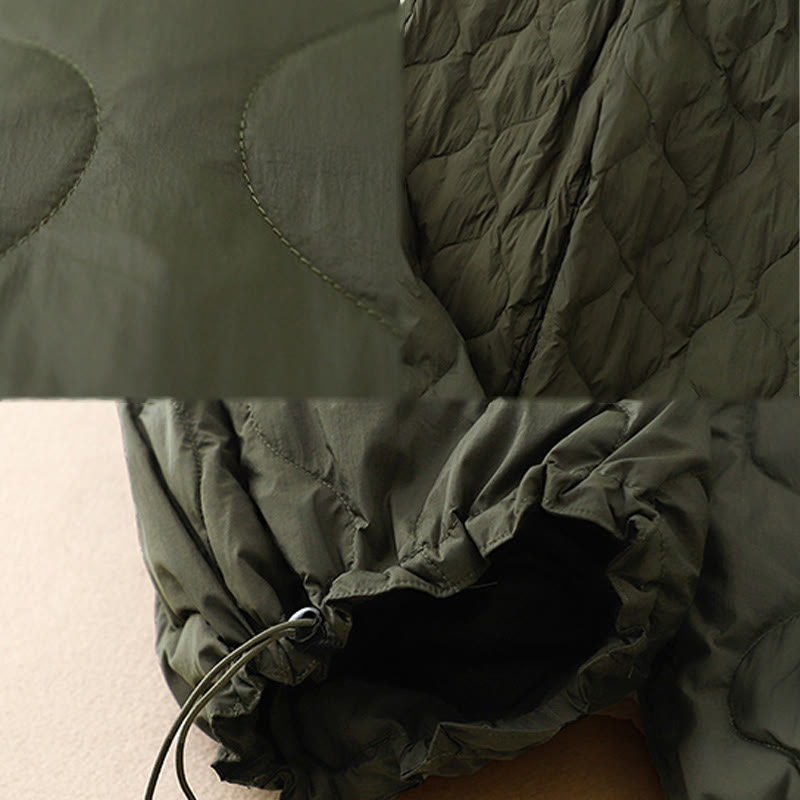 Winter Curved Lines Warm Women's Ankle-length Pants With Pockets