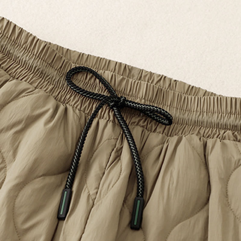 Winter Curved Lines Warm Women's Ankle-length Pants With Pockets