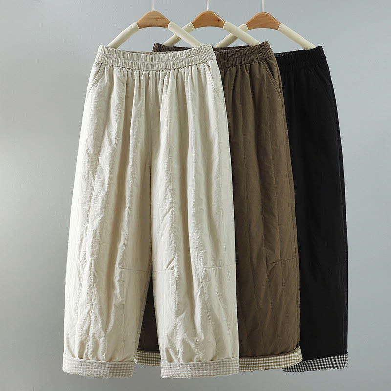 Breathable Cotton Straight-Leg Harem Meditation Pants