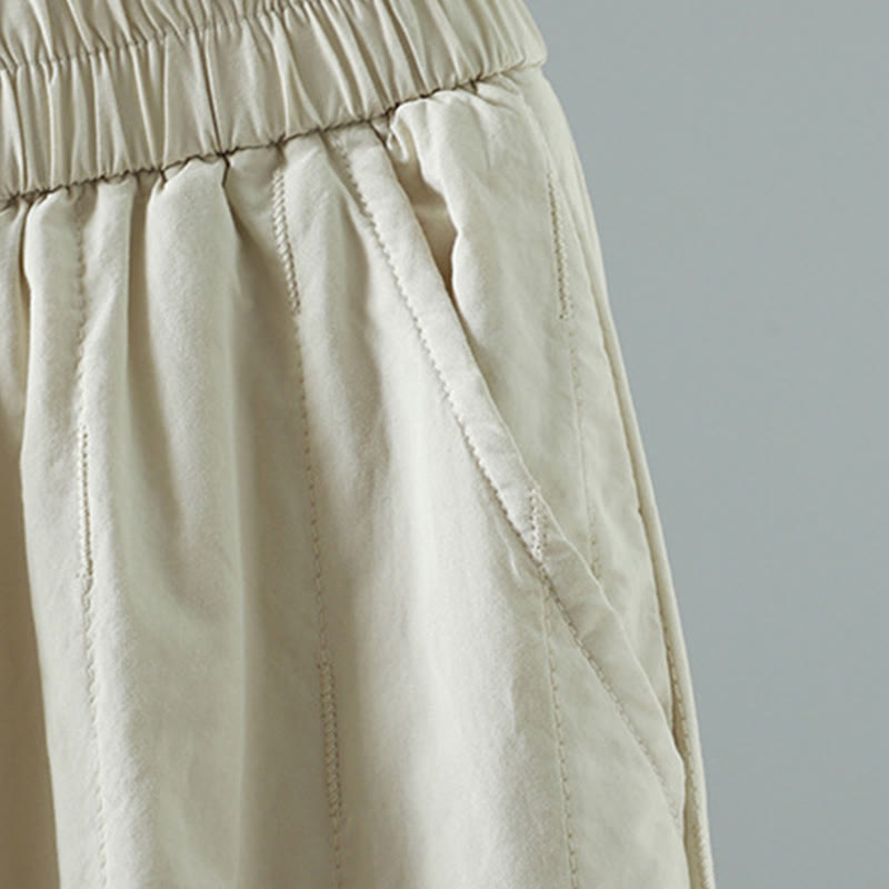 Breathable Cotton Straight-Leg Harem Meditation Pants