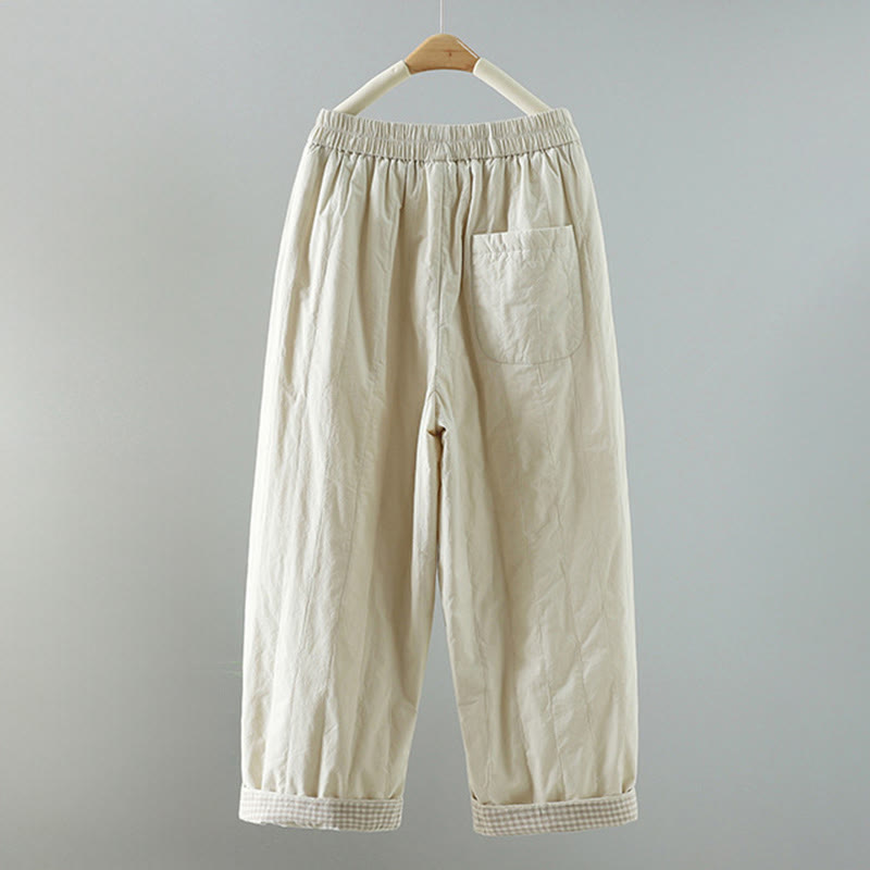 Breathable Cotton Straight-Leg Harem Meditation Pants