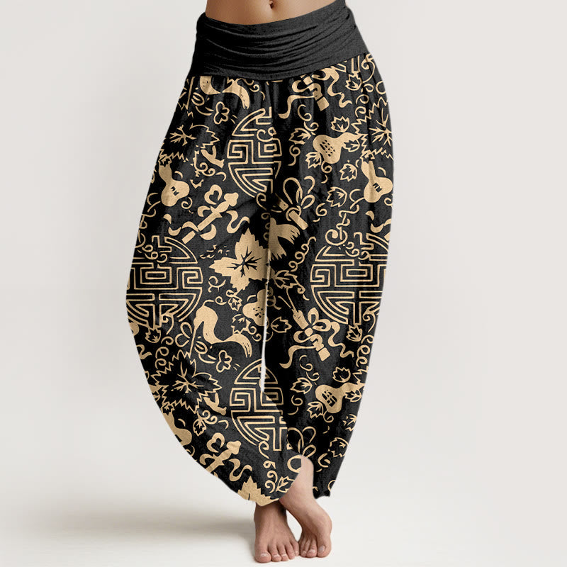Pure Cotton Elastic Waist Mindful Movement Harem Pants