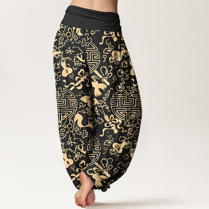 Pure Cotton Elastic Waist Mindful Movement Harem Pants