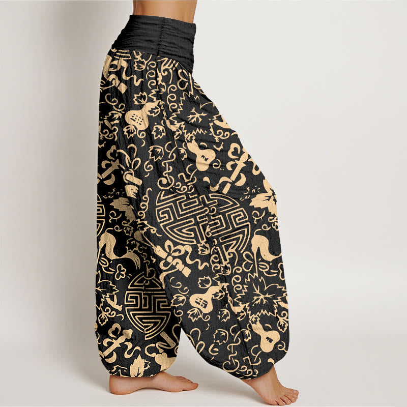 Pure Cotton Elastic Waist Mindful Movement Harem Pants