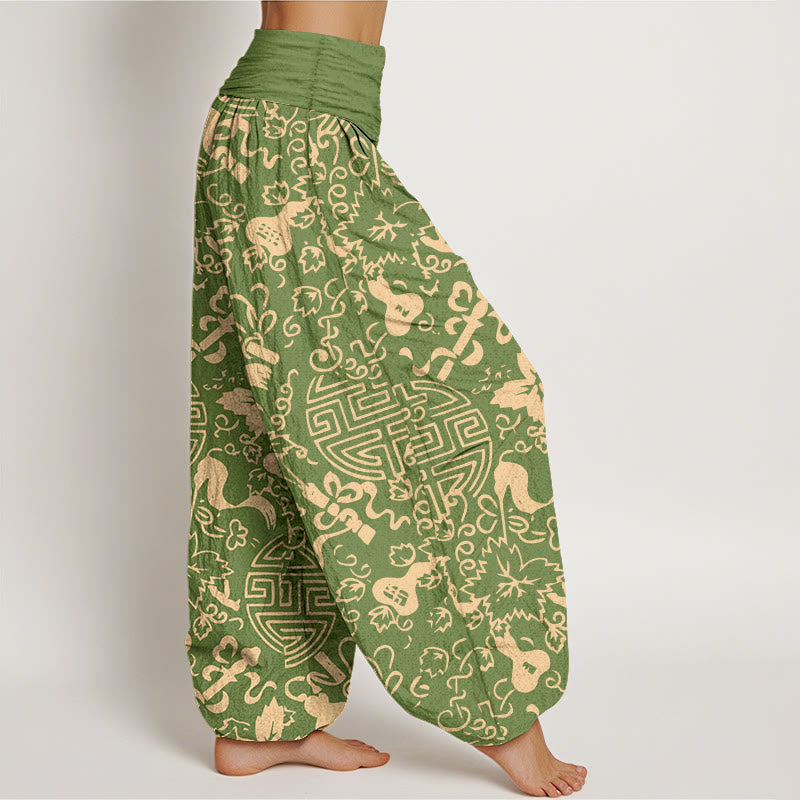 Pure Cotton Elastic Waist Mindful Movement Harem Pants