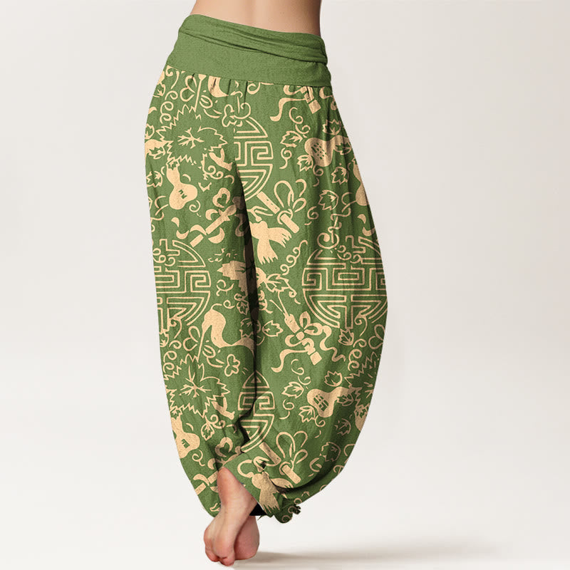 Pure Cotton Elastic Waist Mindful Movement Harem Pants