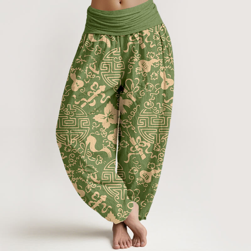 Pure Cotton Elastic Waist Mindful Movement Harem Pants