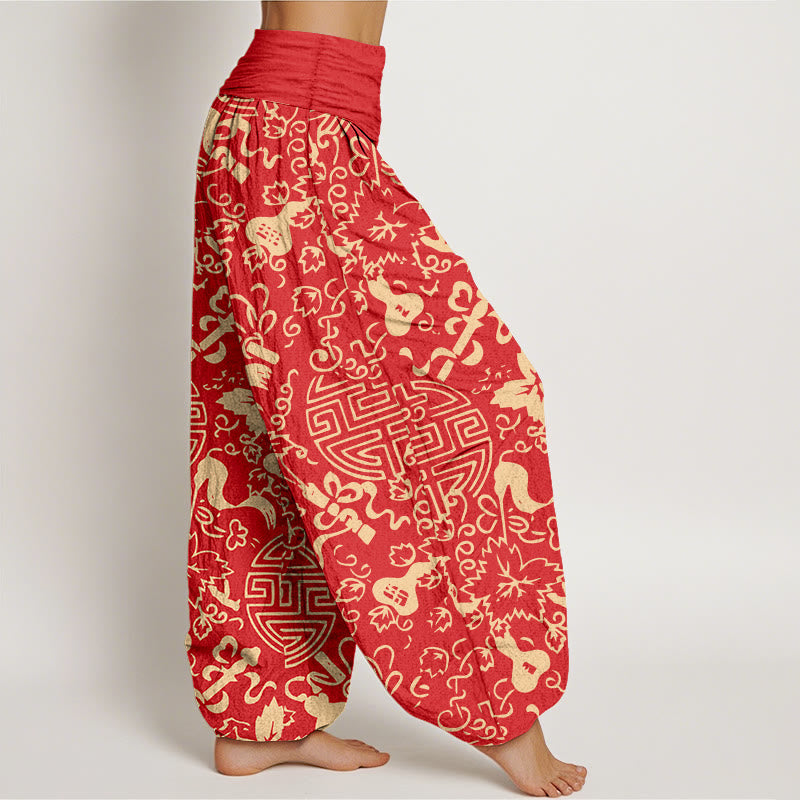 Pure Cotton Elastic Waist Mindful Movement Harem Pants