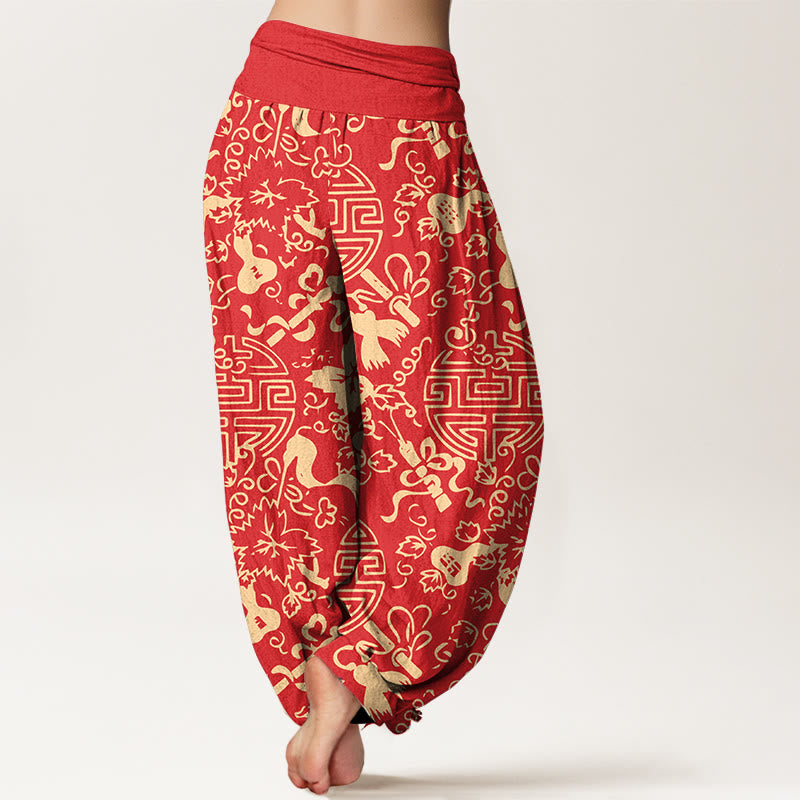 Pure Cotton Elastic Waist Mindful Movement Harem Pants